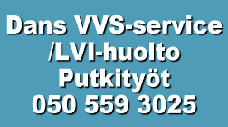 Dans VVS-service/LVI-huolto logo